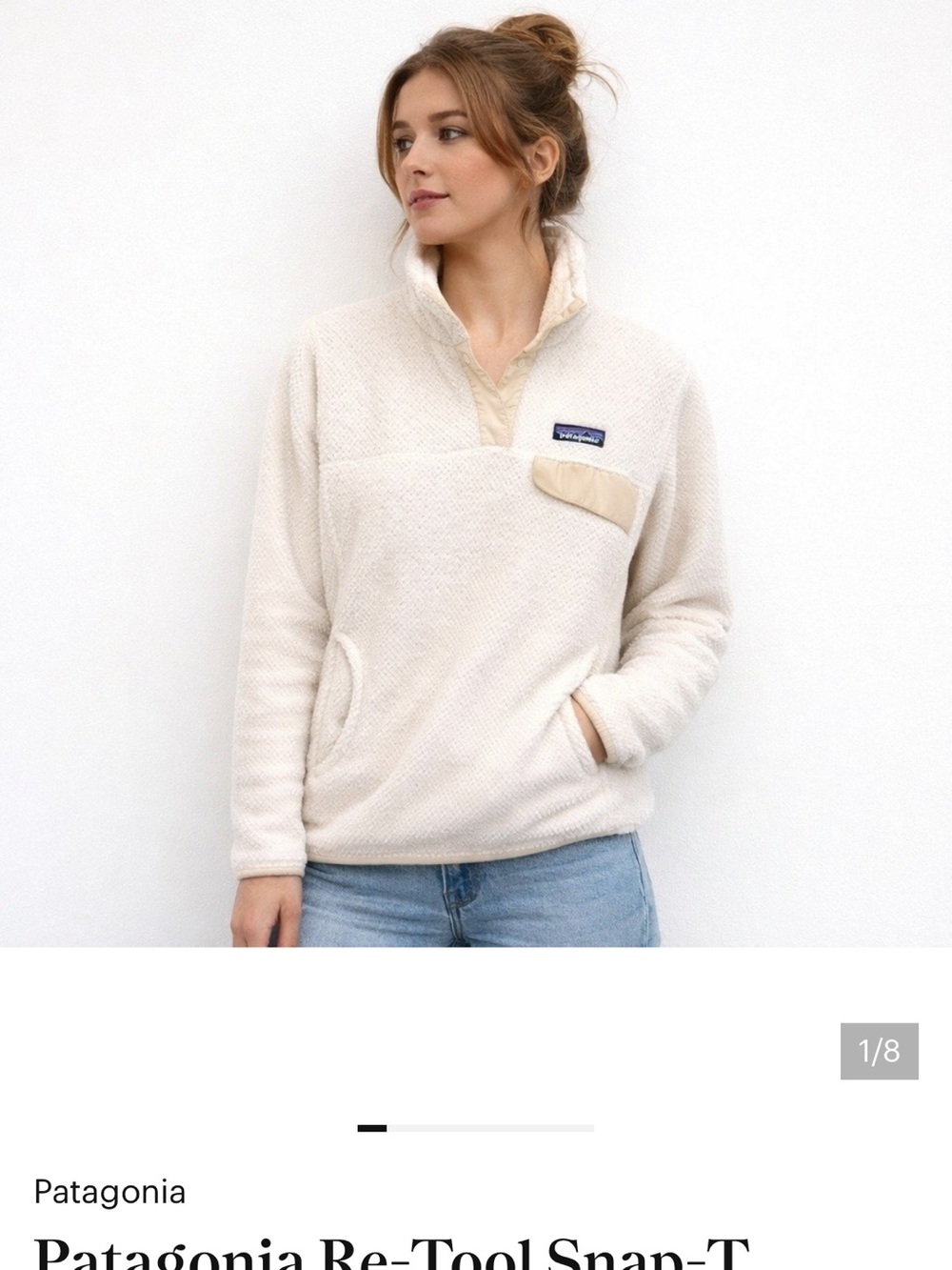 Patagonia Cream Snap-T Fleece Pullover
